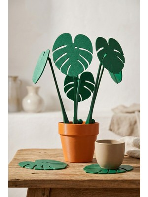 Monstera Bardak Altlığı ve Evde, Ofiste, Her Yerde Estetik ve Işlevsellik