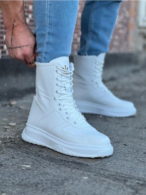 LTG Nova Beyaz Cilt Uzun Bağcıklı Bot