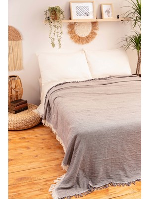 KLD Store 4 Kat Müslin Çift Kişilik Pike, Tv Battaniyesi, Koltuk Şalı ve Yatak Örtüsü Pamuklu