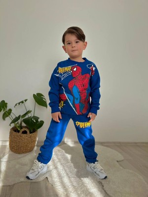 Jeliboom 3 Ip Şardonlu Spider-Man Baskılı Erkek Çocuk Takım