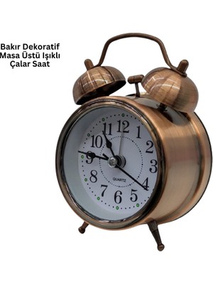 Bronz Metal Masa Saati YUNUSALBAS-5457899