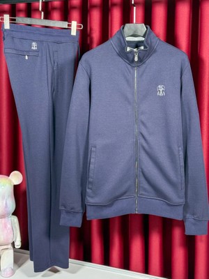 Brunello Cucinelli Minimal Logo Detaylı Lacivert Eşofman Takımı