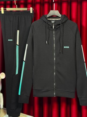 Hugo Boss Minimal Logolu Siyah Eşofman Takımı