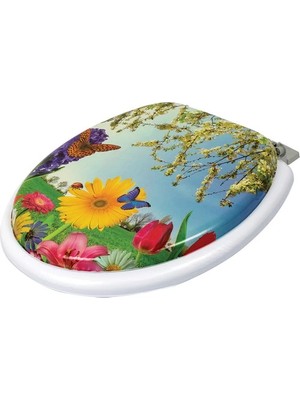 Zenvia ZNV_6574 Yumuşak Süngerli Puf Klozet Kapağı Desenli