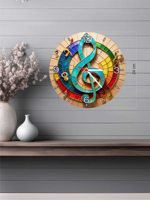 Altınuç Art Design 3D Görünümlü Ahşap Duvar Saati V10 24X24 cm