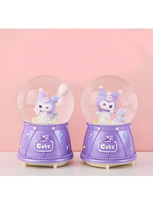Kuromi Işıklı Müzikli Kar Küresi Orta Boy Model 3 TEKNOBARAN-79895