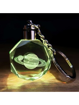 Zenvia Satürn Gezegen Tasarım Işıklı Anahtarlık ZNV-254110