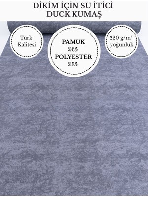 Fabricstown Mermer Efektli Su Itici Duck Kumaş | 220 G/m² | %65 Pamuk %35 Polyester | 180 cm En