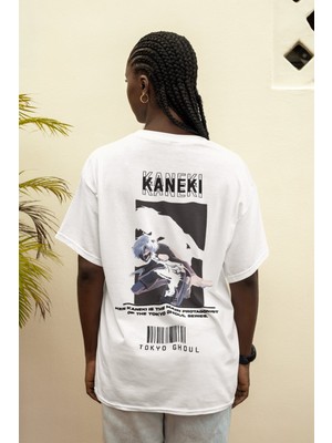 Sevbano Ken Kaneki Tokyo Ghoul Sırt Baskılı Unisex Oversize Anime Tişört