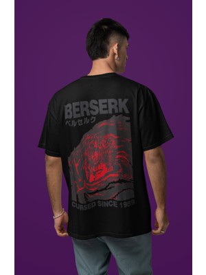 Sevbano Guts Berserk Sırt Baskılı Unisex Oversize Anime Tişört