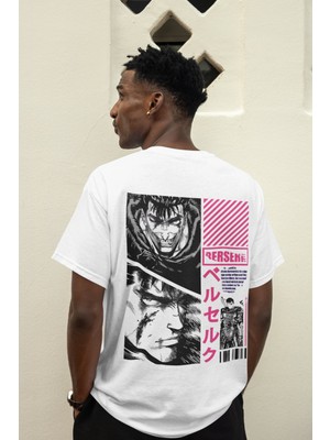 Sevbano Guts Berserk Sırt Baskılı Unisex Oversize Anime Tişört