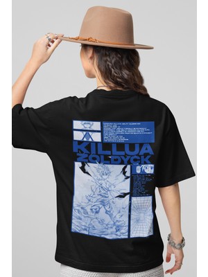 Sevbano Killua Zoldyck Sırt Baskılı Unisex Oversize Anime Tişört