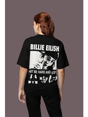Sevbano Billie Eilish Hit Me Hard And Soft Sırt Baskılı Unisex Oversize Şarkıcı Tişört