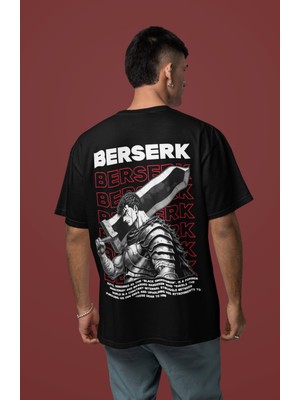 Sevbano Guts Berserk Sırt Baskılı Unisex Oversize Anime Tişört