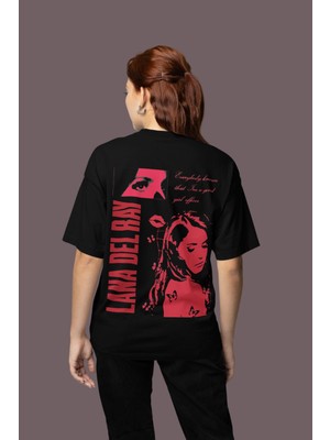 Sevbano Lana Del Ray Sırt Baskılı Unisex Oversize Şarkıcı Tişört