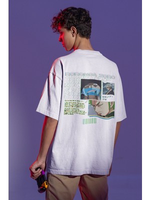 Sevbano One Piece Roronoa Zoro Sırt Baskılı Unisex Oversize Anime Tişört