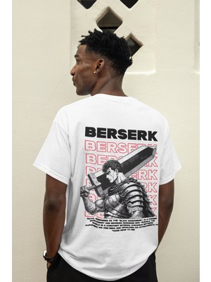 Sevbano Guts Berserk Sırt Baskılı Unisex Oversize Anime Tişört