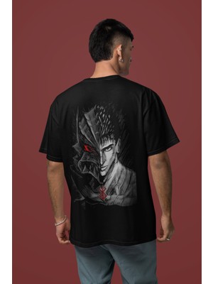 Sevbano Guts Berserk Sırt Baskılı Unisex Oversize Anime Tişört
