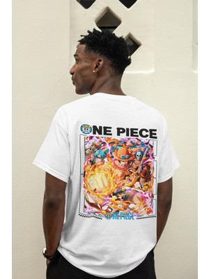 Sevbano Roronoa Zoro Sırt Baskılı Unisex Oversize One Piece Anime Tişört