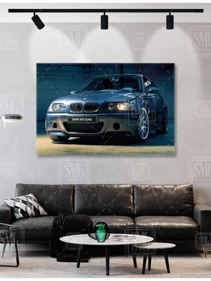 SML Tablo Bmw M3 Efsane Kasa Spor Araba Hız Araba Tutkusu Yatay Kanvas Tablo