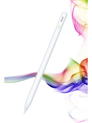 Fuchsia iPad 2025 Pro 11 Inç M4 Çip ile Uyumlu Manyetik ve Kablosuz Şarj Özellikli Bluetooth Tablet Kalemi