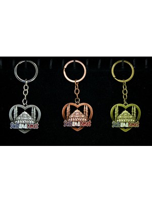 Metal Sultanahmet Anahtarlık Kalp Tasarım TEKNOBARAN-79895