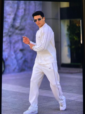 Four Man Respıre Erkek Pamuklu Şerit Detaylı Alt Üst Eşofman Takımı