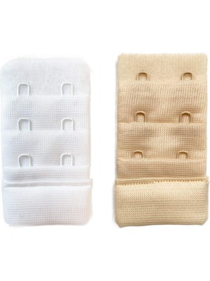 Zenvia 2 Adet Agraf Sütyen Uzatma Kopçası 3 Sıra / 2 Kanca  Beyaz Ten (ZNV-556) ZNV_21470