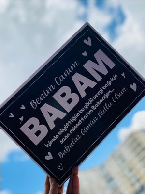 TeknoKapsül Babalar Günü Için Babam Yazılı Tablo 30 x 22