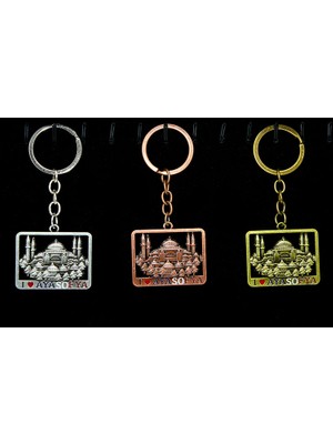 Zenvia Metal Ayasofya Anahtarlık Kare Tasarım ZNV-254110