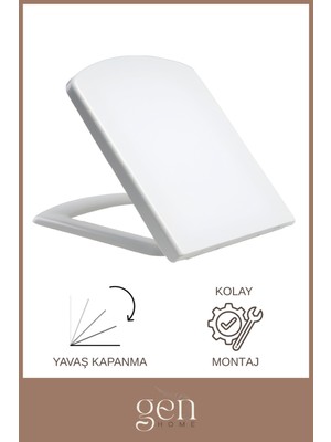 Drom Kare Soft Duroplast Klozet Kapağı