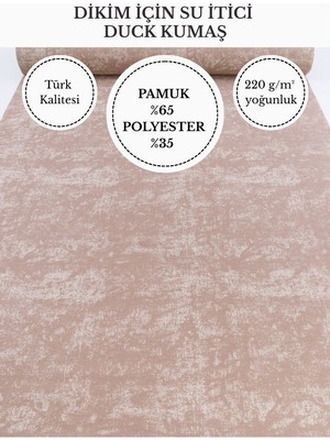 Fabricstown Mermer Efektli Su Itici Duck Kumaş | 220 G/m² | %65 Pamuk %35 Polyester | 180 cm En