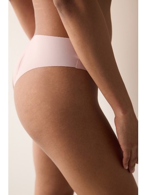 Penti Invisible Lazer Kesim Dantel V Shape Gül Kurusu Pembe Brazilian Külot