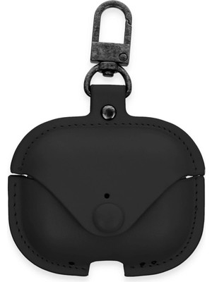 Airpods 3 (3.nesil) Çanta Deri Kılıf - Siyah KOZMIX-969871