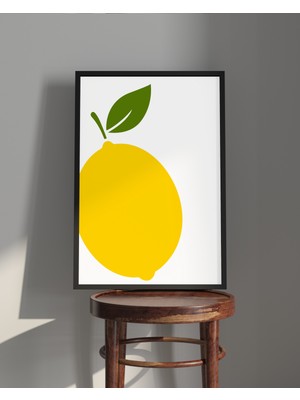 Rosa Art Tablo | Ahşap Çerçeveli Tablo | Çerçeveli Poster |sarı, Limon Temalı Tablo