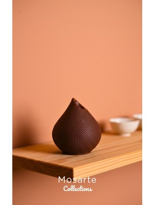 Mosarte Damla Formlu Modern Dekor Vazosu 3D Doku Yüzeyli