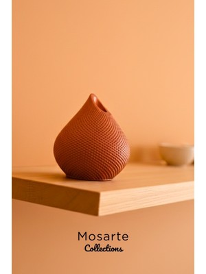 Mosarte Damla Formlu Modern Dekor Vazosu 3D Doku Yüzeyli
