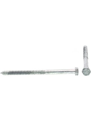 9057586 Altıgen Gecikme Vidaları, 1,5 cm x 10 Inç, A307 A Sınıfı Daldırma Galvanizli Çelik, (5'li Paket)