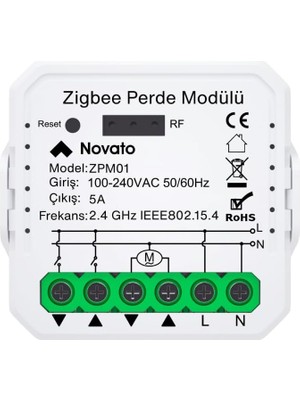 Mini Perde Panjur Kontrol Rölesi (, Smart Life, Assistant, ZIGBEE2MQTT Uyumlu)