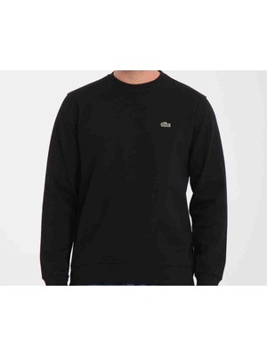 Lacoste Bisiklet Yaka Regular Fit Uzun Kol Siyah