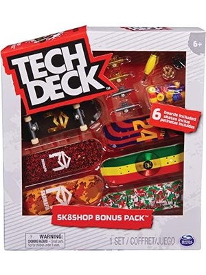 Tech Deck SK8SHOP Bonus Paketi, Otantik Kaykay ve Aksesuar Içeren Parmak Kaykay Seti, 25. Yıl Dönümü Setleri, Rastgele Seçim, Farklı Ürünlerden Derleme