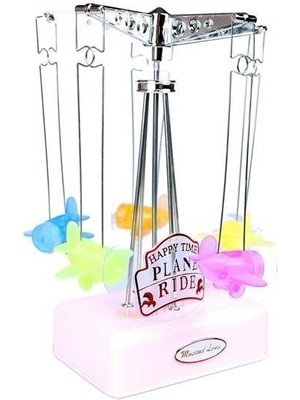 Sinerjim Hareketli Uçaklı Kurmalı Hediyelik Küçük Müzik Kutusu Aleti