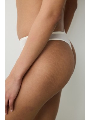 Penti Saten Krem Tanga Külot