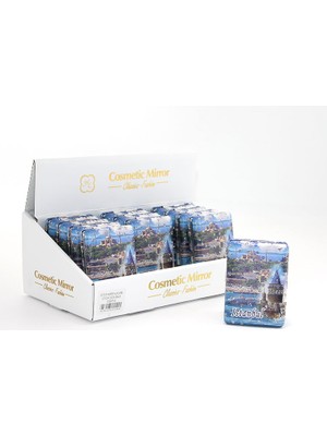 DecoTech Taşlı Istanbul Tasarımı El Aynası Kalın Model 12 (55476)