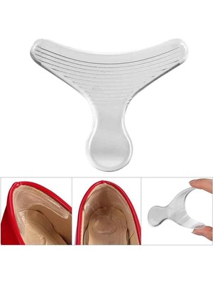 Jetfast 2 Çift T Şekilli Ayakkabı Topuk Vurma Önleyici Koruyucu Silikon Ped