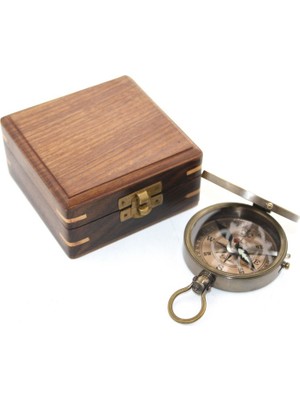 DecoTech Ahşap Kutulu Pusula Model 6 (55476)