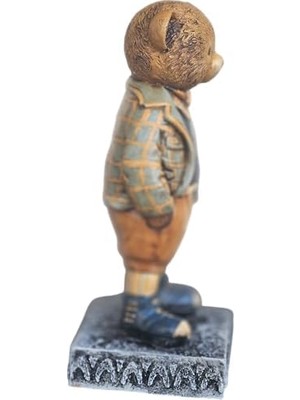 Ayıcık Biblo Figürü – Papyonlu ve Ceketli Şık Heykel, Ev, Ofis Dekoru Için Ideal, Hediyelik Biblo | Dekormıx