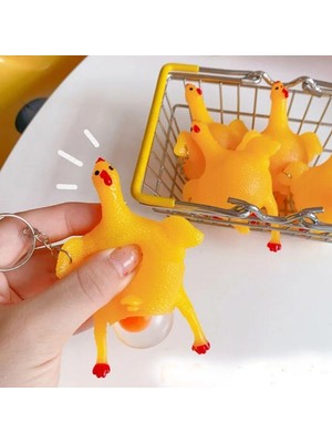 Sinerjim Yumurtlayan Eğlenceli Tavuk Anahtarlık