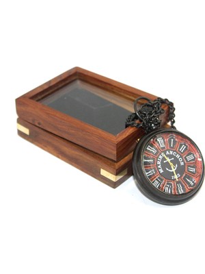 DecoTech Ahşap Kutulu Köstekli Saat Model 2 (55476)