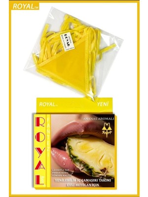 Dodes Dodes Fantezi Tüketilebilen Yenilebilir Ananas Aromalı Iç Çamaşırı Takımı